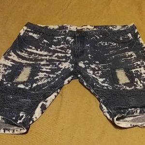 Blue cult denim shorts